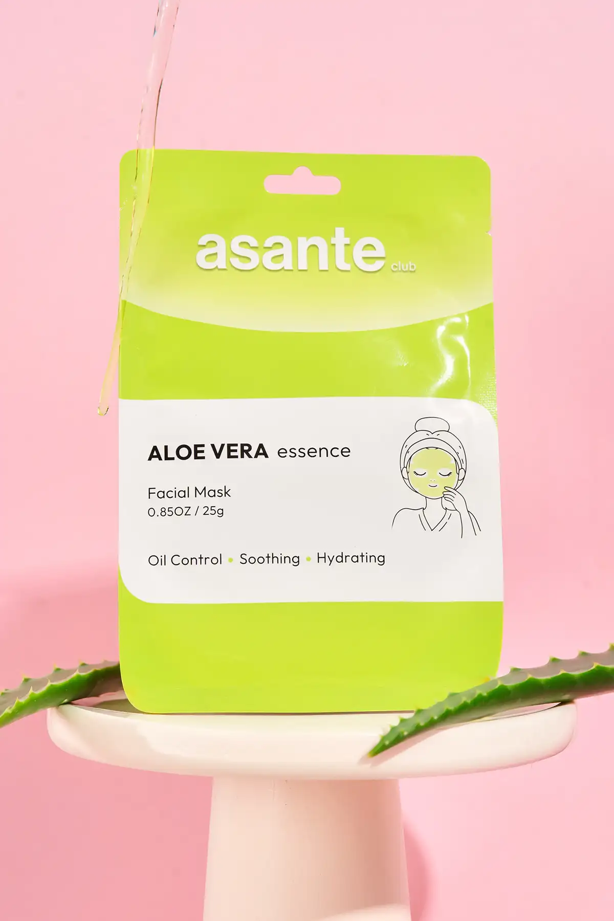 ASANTE Pleťová maska Aloe vera Essence – Obrázok 2