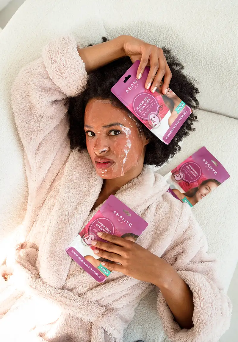 ASANTE Pleťová maska Hydrogel Rose – Obrázok 3