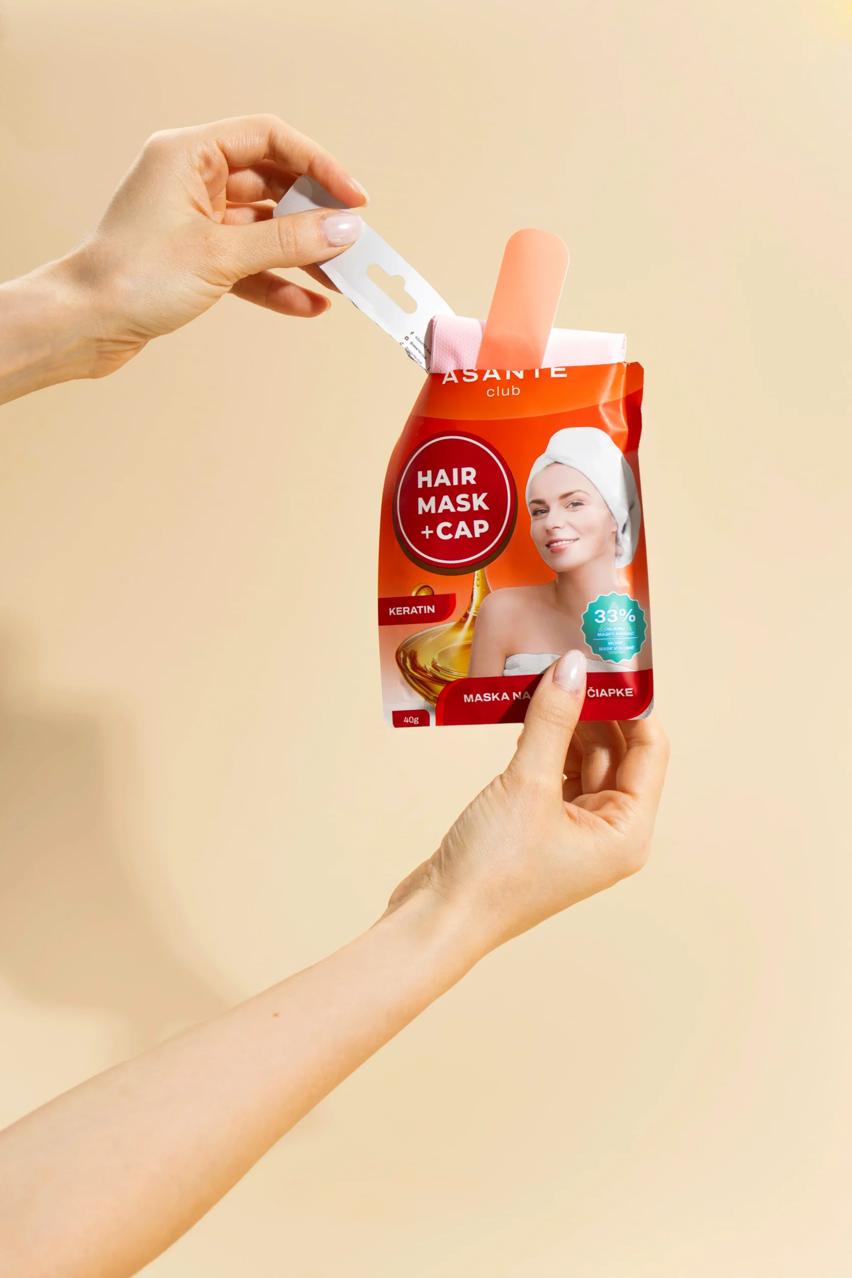 MASKA NA VLASY V ČIAPKE S KERATÍNOM – Obrázok 3