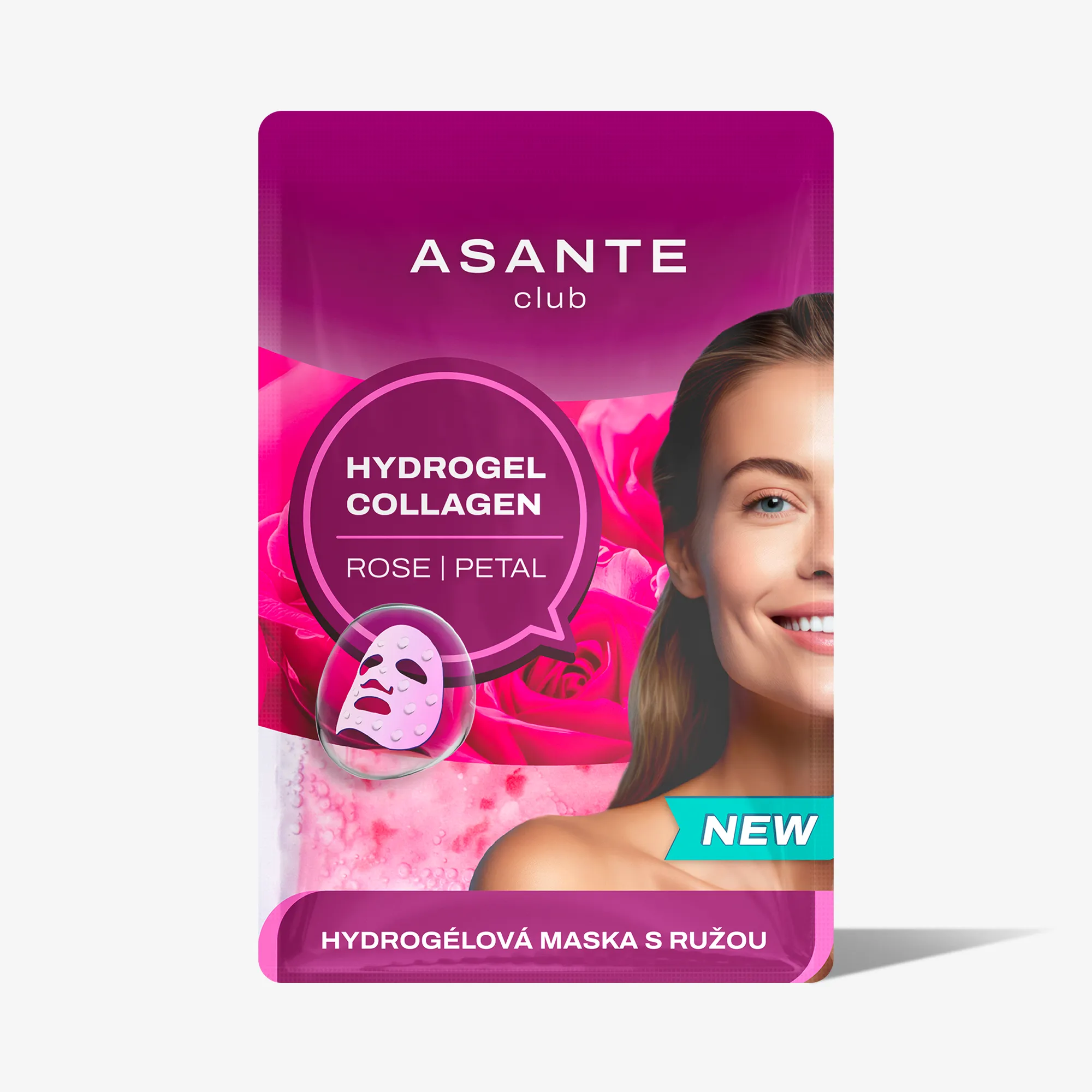 ASANTE Pleťová maska Hydrogel Rose