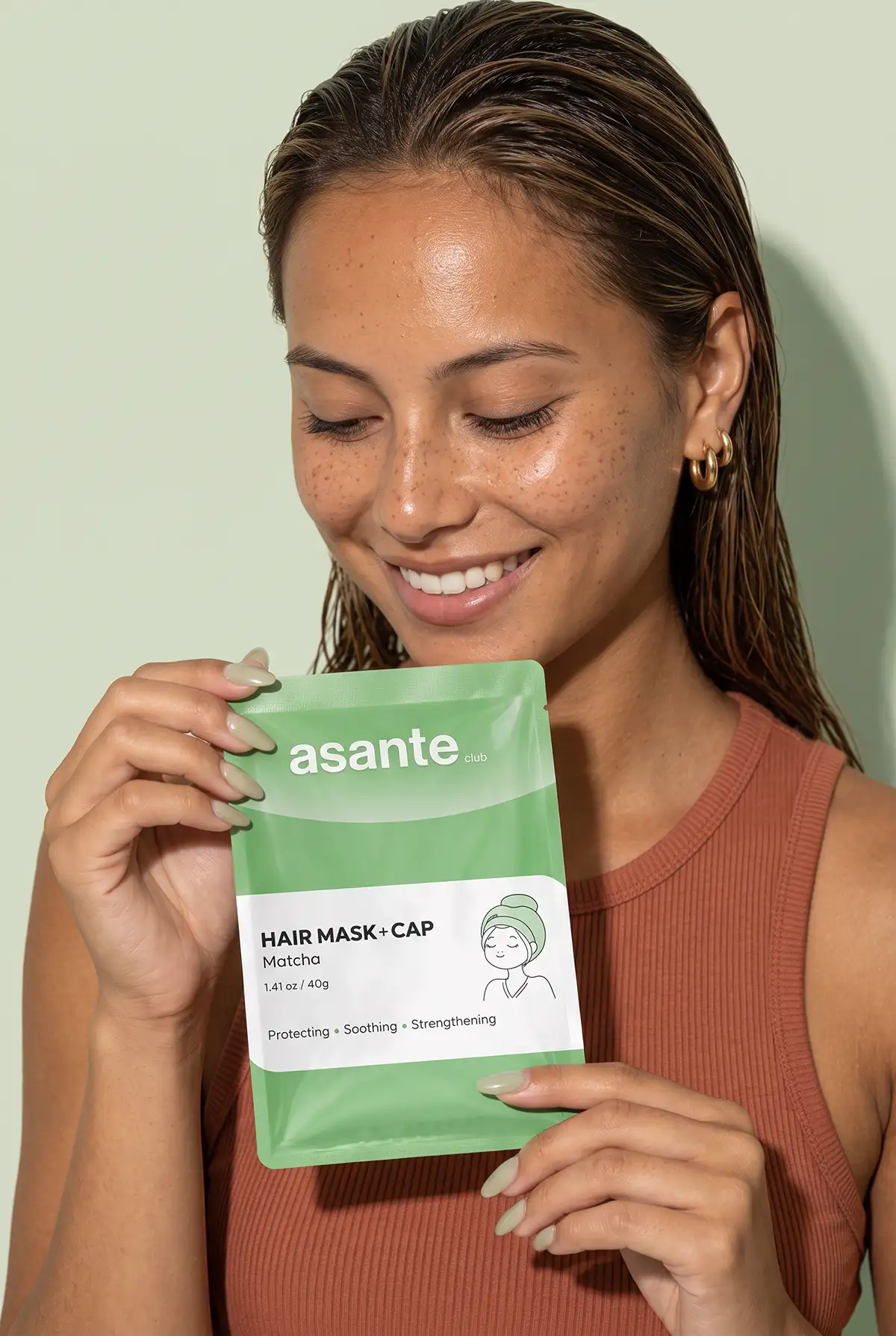 ASANTE Vlasová maska Matcha