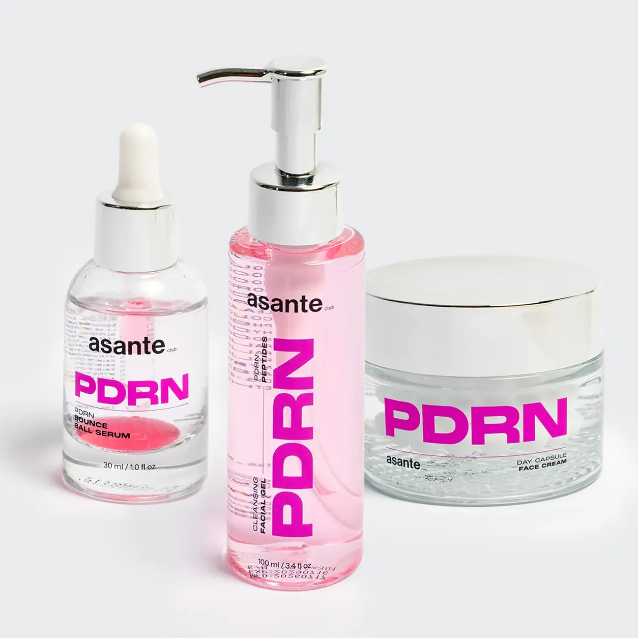 ASANTE PDRN Čistiaci gél + Sérum + Denný krém